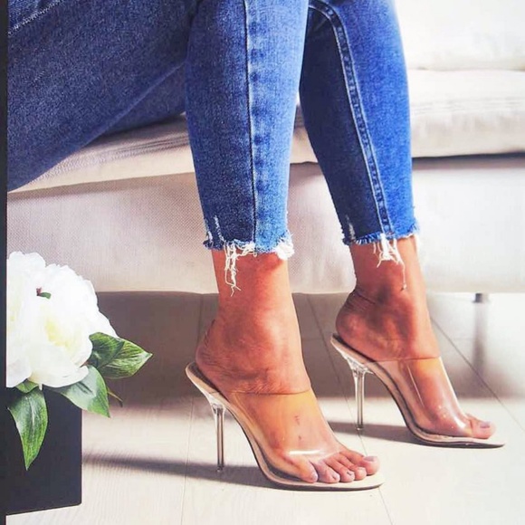 Last Size 8.5**🌹Kardashian Transparent Open Toe H - Picture 5 of 8